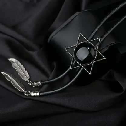 Creative Bolo Tie with Hexagram Shape - Image 4