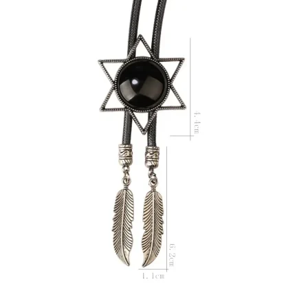 Creative Bolo Tie with Hexagram Shape - Image 6