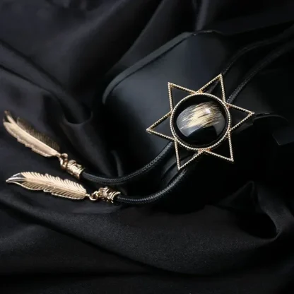 Creative Bolo Tie with Hexagram Shape