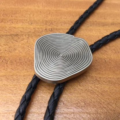 Twirling Design Minimalist Bolo Tie - Image 2