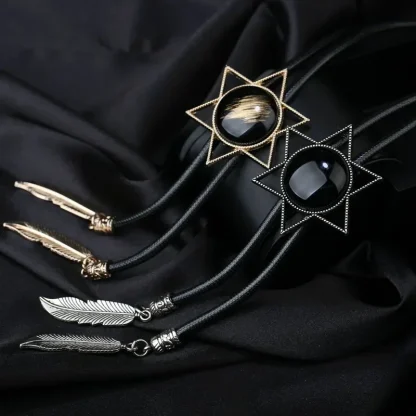 Creative Bolo Tie with Hexagram Shape - Image 2