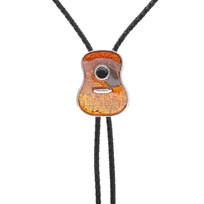 Creative Bolo Tie with Guitar Shape Pendant - Image 2