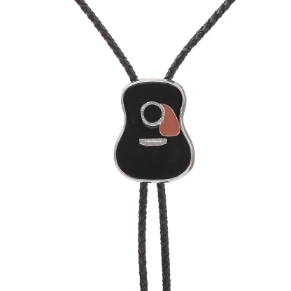 Creative Bolo Tie with Guitar Shape Pendant - Image 4