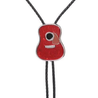 Creative Bolo Tie with Guitar Shape Pendant - Image 3