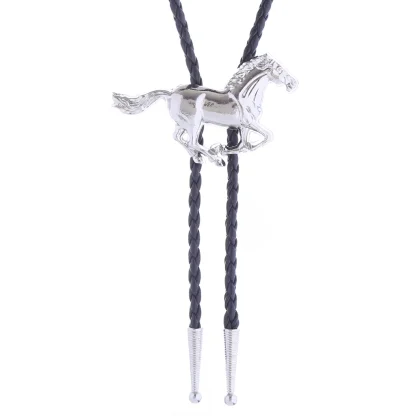 Luxury Western Tie with Running Horse Pendant - Image 9