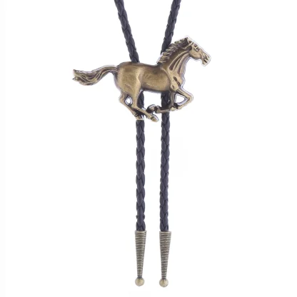 Luxury Western Tie with Running Horse Pendant - Image 10