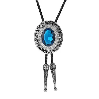 Gemstone-like Bolo Tie with Luxury Finish