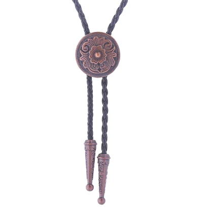 Embossed Bolo Tie with Antique-style Design - Image 5