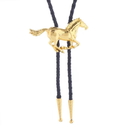 Luxury Western Tie with Running Horse Pendant - Image 8