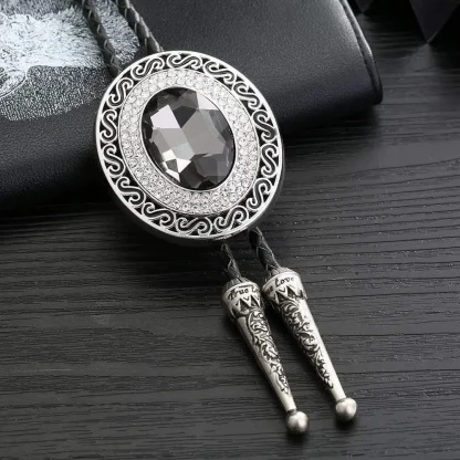 Gemstone-like Bolo Tie with Luxury Finish - Image 2