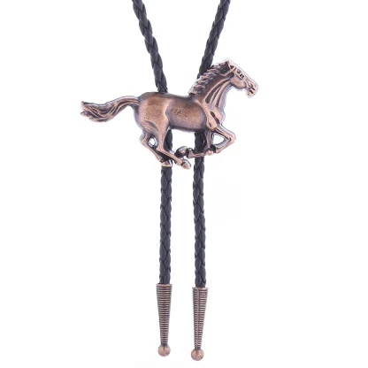 Luxury Western Tie with Running Horse Pendant - Image 11