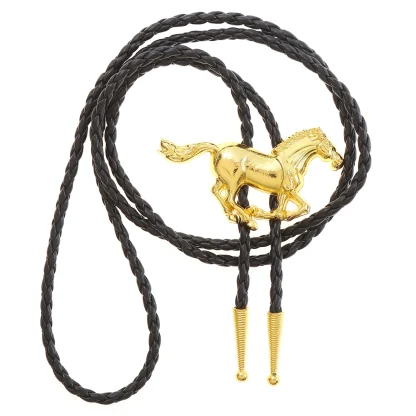 Luxury Western Tie with Running Horse Pendant - Image 6